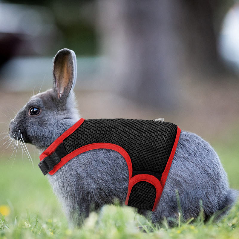 3 Pieces Bunny Rabbit Harness with Leash Adjustable Guinea Pig Harness Rabbit Buckle Breathable Mesh Pet Vest for Bunny Ferret Chinchilla and Similar Small Animals S - PawsPlanet Australia