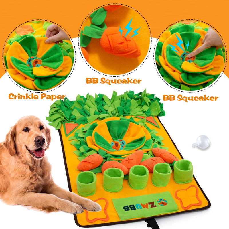 ZMUBB Pet Snuffle Mat for Dogs Sniff Mat Nosework Feeding Mat Slow Feeder Interactive Dog Puzzle Toys for Training and Stress Relief Encourages Natural Foraging Skills - PawsPlanet Australia