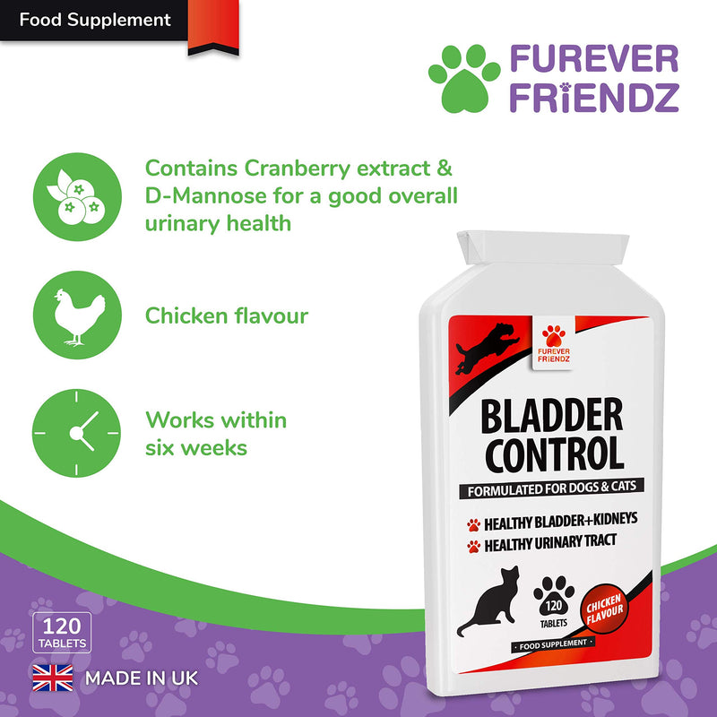 Bladder & Kidney Support Supplement for Dogs & Cats - 120 Tablets - Aids with Good Urinary Tract Health - With Cranberry & D-Mannose • Furever Friendz - PawsPlanet Australia