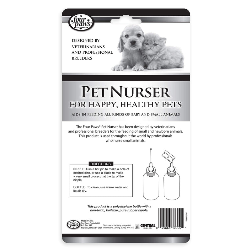 [Australia] - Four Paws Pet Nursing Bottle Kit Single Unit 2 oz. 