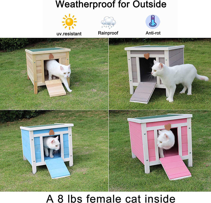 BUNNY BUSINESS Cat/Puppy/Rabbit/Guinea Pig Wooden Hide House, 51 x 44 x 42cm, Natural - PawsPlanet Australia