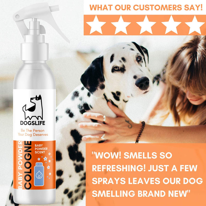 Baby Powder Dog Cologne | Replenishes, Deodorises & Conditions Coats | 2-in-1 Cologne & Conditioner | Natural Lasting Cologne For Dogs | 250ml Perfume Spray For Dogs & Puppies Baby Powder - PawsPlanet Australia