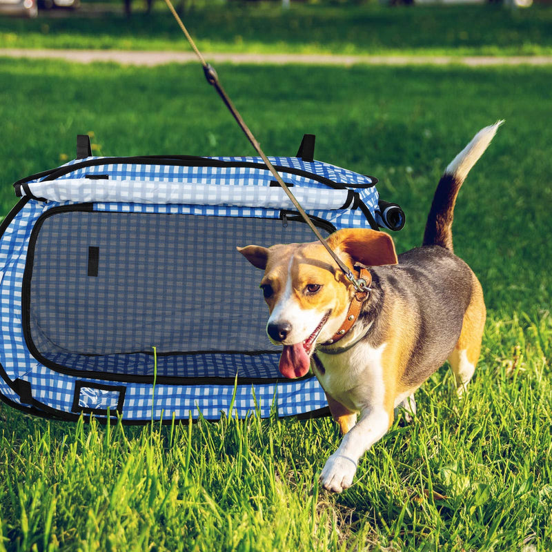 [Australia] - confote Indoor Outdoor Crate Pets, Collapsible Portable Cat Cage Kennel Large Blue 24"x16"x15" Portable Kennel Carrier and Feeding Kit Collection 