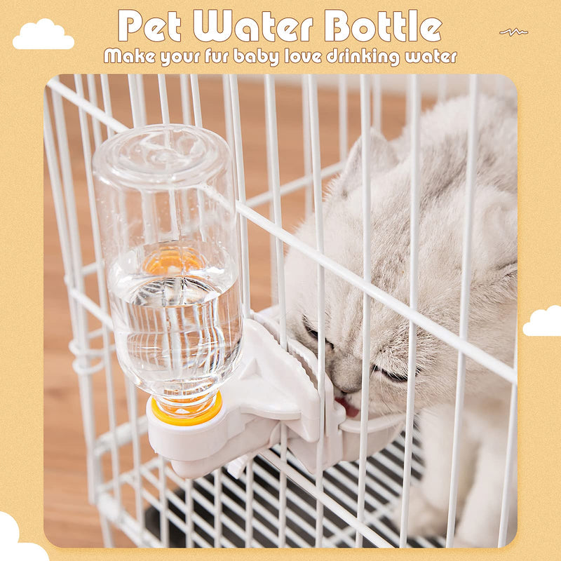 Riakrum 2 Pieces Dog Water Bottle for Crate 17oz Anti-Overflow Pet Cage Water Dispenser Automatic Hanging Cage Bottle for Small Dogs Cats Rabbit Ferret Small Animals Crate Kennel Cage, 2 Colors - PawsPlanet Australia