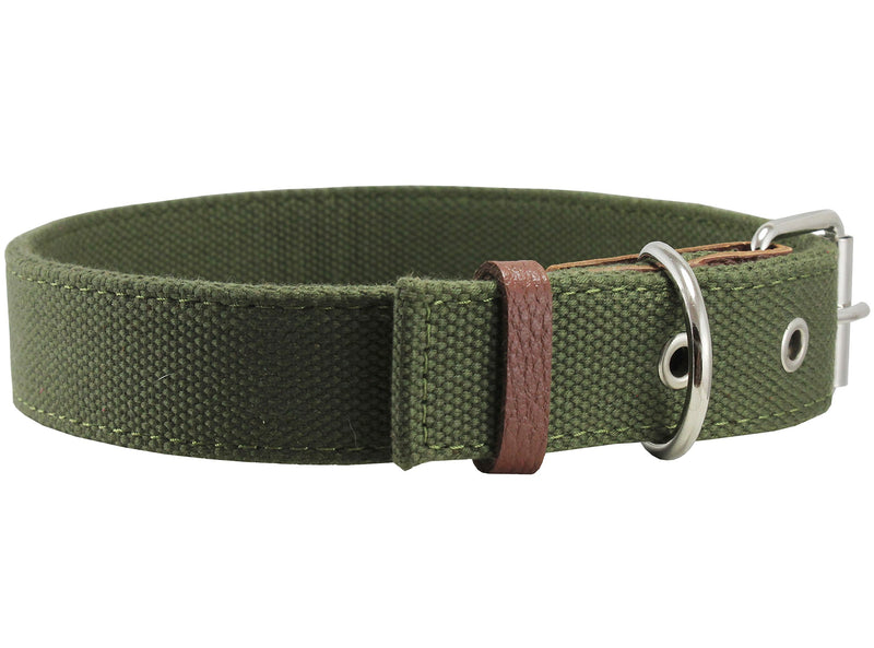[Australia] - Cotton Web Dog Collar 1" Wide. Fits 15"-19" Neck. Boxer, Retriever 