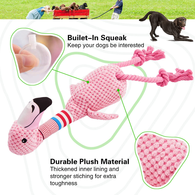 Yzmewael Dog Toy Puppy Toy Squeaky Toy for Dogs, Cuddly Toy Chew Toy Intelligence Dog Toys, Dog Toy Plush for Large Small Dogs and Puppies Pink - PawsPlanet Australia