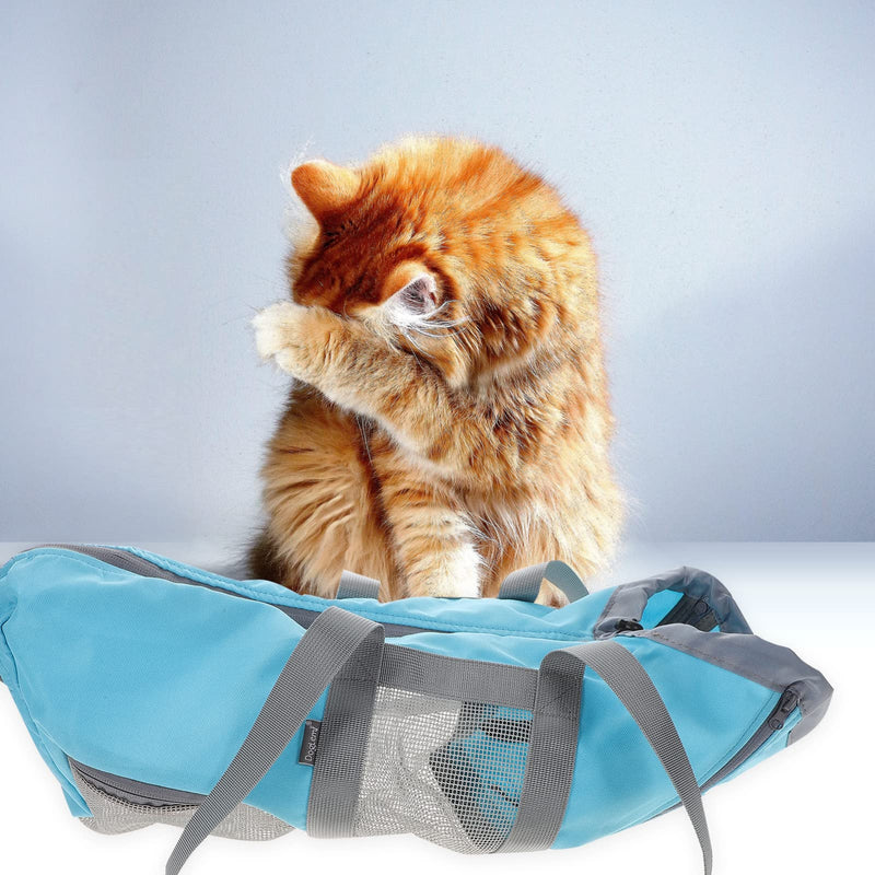 Balacoo cat restraint bag - cat transport and grooming bag for vet visits, medication administration, dental care, bathing, nail cutting and driving - PawsPlanet Australia