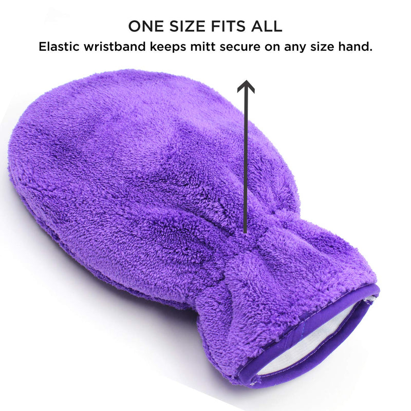 [Australia] - Hertzko 2 Pack Pet Towel Glove - Ultra Absorbent Microfiber Material - Great for Drying Dog or Cat Fur After Bath 