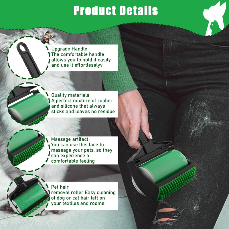 Stick It Roller, Silicone Reusable Lint Roller, Stick It Pet Hair Remover, Stick It Lint Roller Reusable for Pet Hair, Clothes, Car Seats B - PawsPlanet Australia