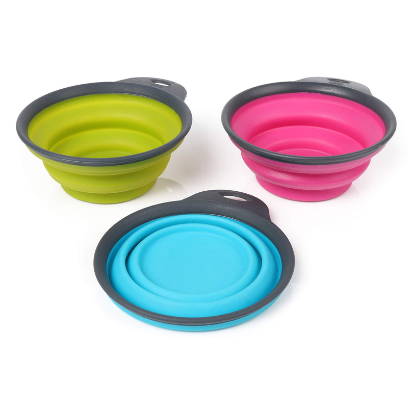 [Australia] - Dexas Pets Collapsible Travel Cup Large Gray/Blue 