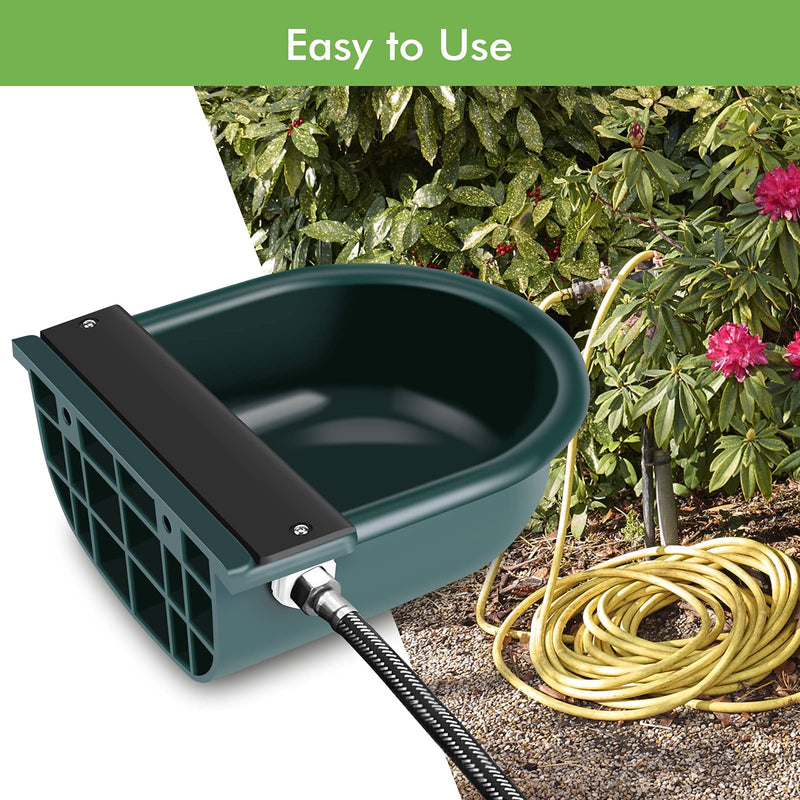 Refillable Water Drinkers for Horses, 4L Automatic Float Livestock Water Drinker Valve Water Trough, PP+Copper Large Chicken Refillable Water Drinker Bowl Feeder for Horses Pet Livestock Dog Sheep Green - PawsPlanet Australia