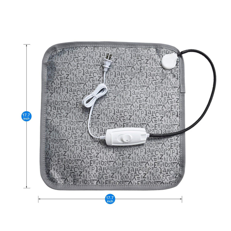 [Australia] - RC SLL Cat Heating Pads Electric Heating Pad Waterproof Adjustable Warming Mat with Chew Resistant Steel Cord Letter 17.7''x17.7'' 