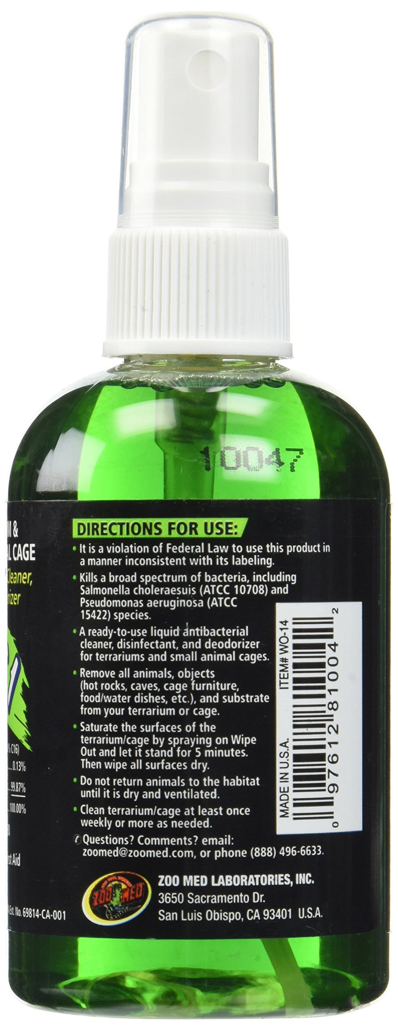 [Australia] - Zoo Med Laboratories SZMWO14 Wipe Out 1 Terrarium Cleaner, 4.25-Ounce 