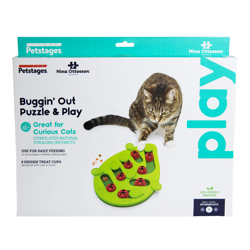 Nina Ottosson from Petstages Buggin Out Puzzle & Play - Interactive cat toy for treats Treat Puzzle - PawsPlanet Australia
