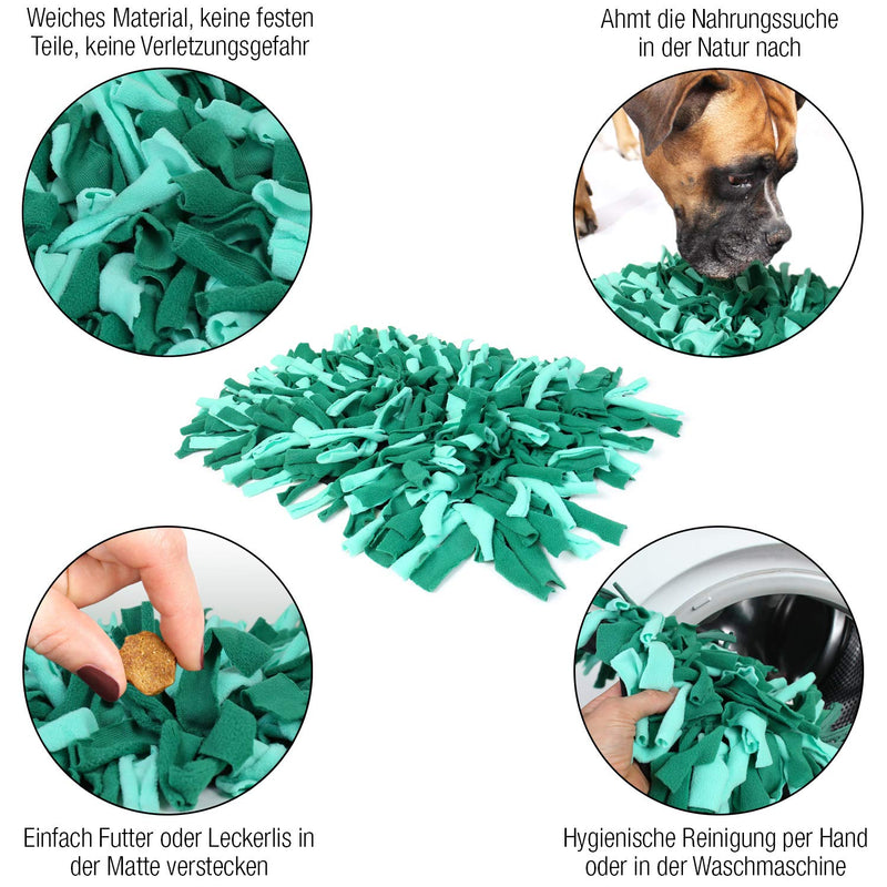 Bella & Balu Snuffle Mat – The Feeding Mat serves as an interactive search game, promotes the natural search for food and trains your dog’s sense of smell Green - PawsPlanet Australia