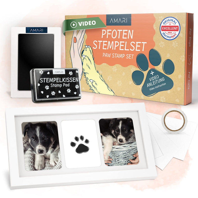 Amari ® paw print set including 2 ink pads and 4 print cards - dog paw print set - gifts for dog owners - cat paw print set - dog memorial paw print ink pad - PawsPlanet Australia