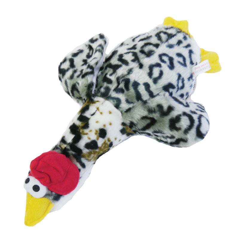 Rosewood Olga Ostrich Dog Toy & Chubleez Quackers, Grey + Chubleez Quackers, Grey - PawsPlanet Australia