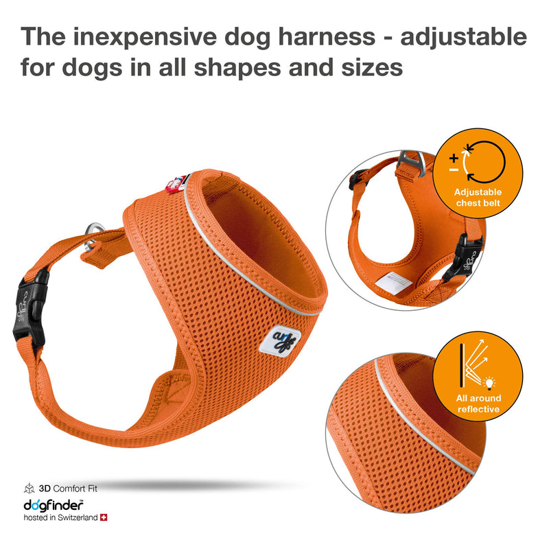 Curli Basic Harness Air-Mesh Orange XL - PawsPlanet Australia