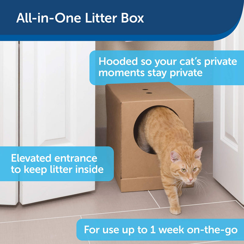 [Australia] - PetSafe Disposable Cat Litter Box, Collapsible Covered Design for Travel, from the Makers of ScoopFree Self Cleaning Litter Box No Litter 