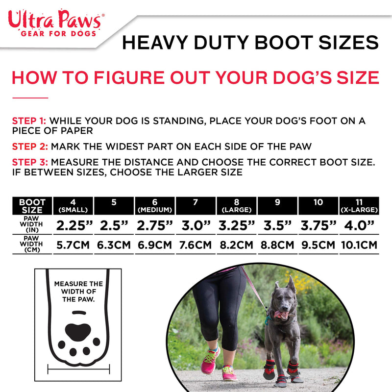 Ultra Paws Durable Heavy Duty Water Resistant Tough Nylon with Thick Soles for Small, Medium and Large Dogs Size 5 - 2.5" W Black - Heavy Duty - PawsPlanet Australia