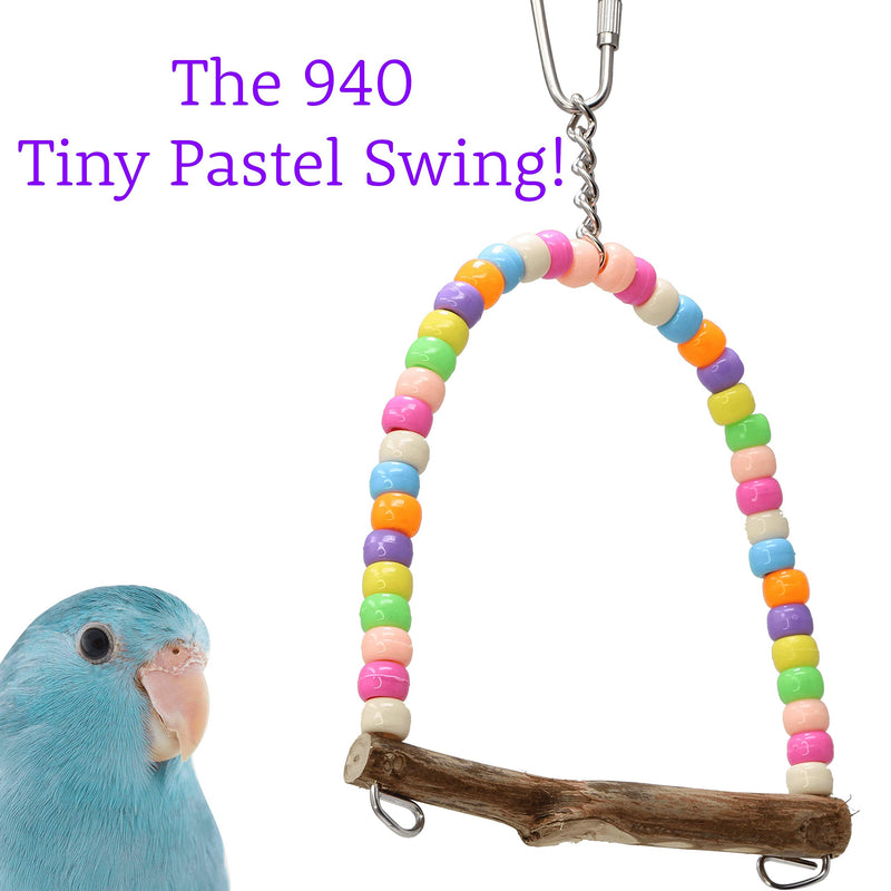 Bonka Bird Toys 940 Tiny Pastel Swing Parrot Bird Toy Finch Parrotlet Cages Parrot Cage Parakeet Cockatiel Budgie Perch - PawsPlanet Australia