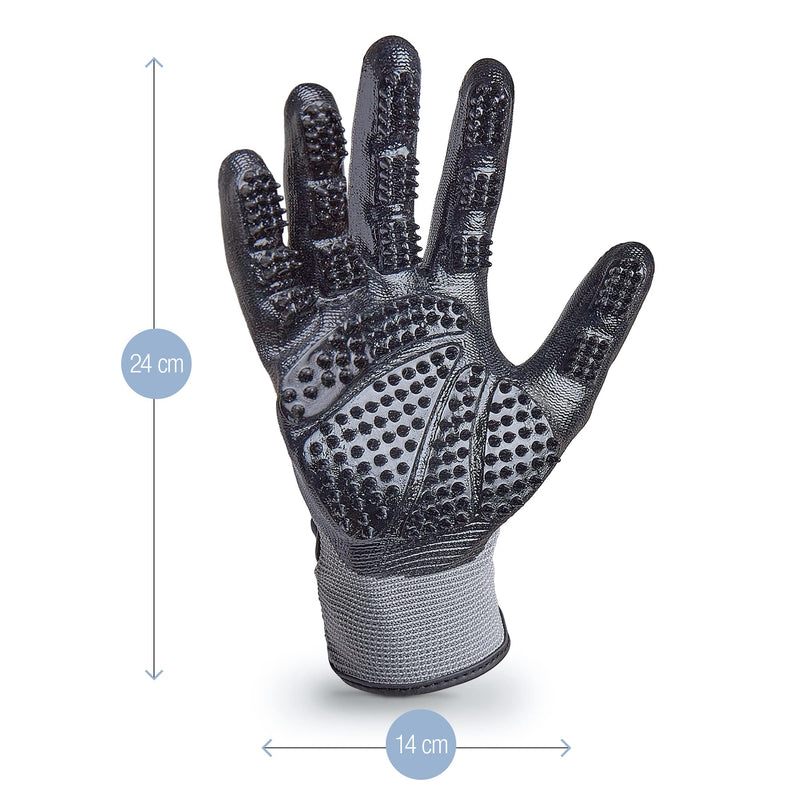 Bella & Balu Pet Grooming Glove | Pair of gloves for grooming for cats, dogs and horses | Cat glove for removing excess dog and cat fur - PawsPlanet Australia