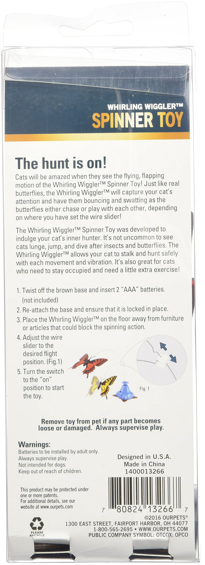 [Australia] - OurPets Whirling Wiggler Spinner Interactive Cat Toy Whirling Wiggler Cat Toy 
