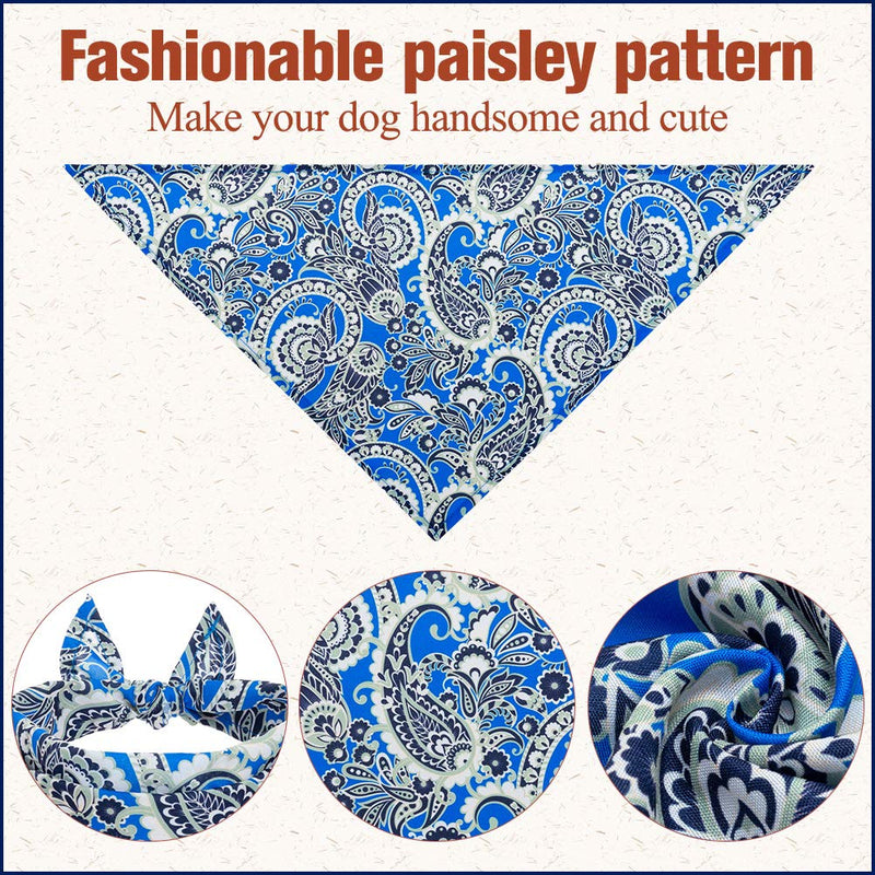 KOOLTAIL Hawaii Dog Bandana 2 Packs - Paisley Summer Bandanna Triangle Bibs Scarf Accessories for Small Medium Large Dogs - PawsPlanet Australia