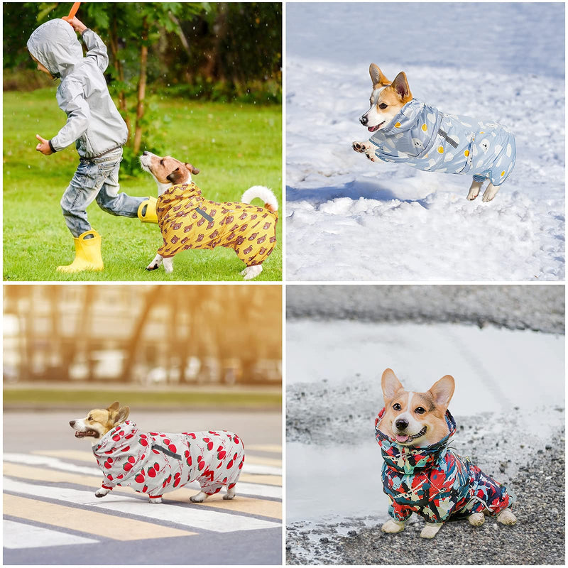 Pet Sregno Medium Dogs Blue Apple Raincoat Reflective Adjustable XL - PawsPlanet Australia