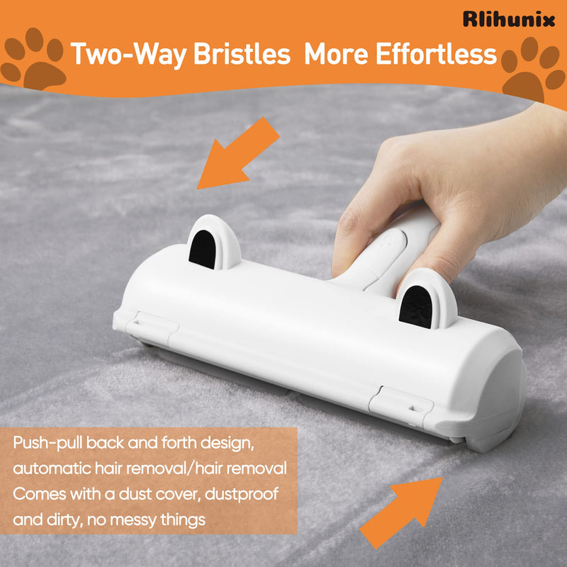 Rlihunix Pet Hair Remover - Lint Roller, Reusable Dog & Cat Fur Remover with Self-Cleaning Base, Large Capacity High Efficiency Animal Hair Removal Tool for Carpets, Couch, Furniture - PawsPlanet Australia