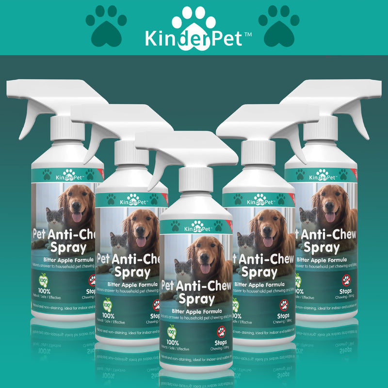 KinderPet Pet Anti Chew Spray Bitter Apple Spray 500ML Household Pet Chewing Deterrent Alcohol Free Anti Chew Repellent Formula for Pet Puppies Dogs Kittens Cats - PawsPlanet Australia