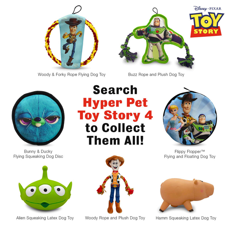 Hyper Pet Disney Toy Story 4 Interactive Dog Toys, Rope Toys, Squeaky Dog Toys & Dog Frisbee [Flying Disc Dog Fetch Toy, Dog Chew Toys, Flying Disc Dot Fetch Toy, Dog Tug Toy Squeaky Dog Toys Woody - PawsPlanet Australia