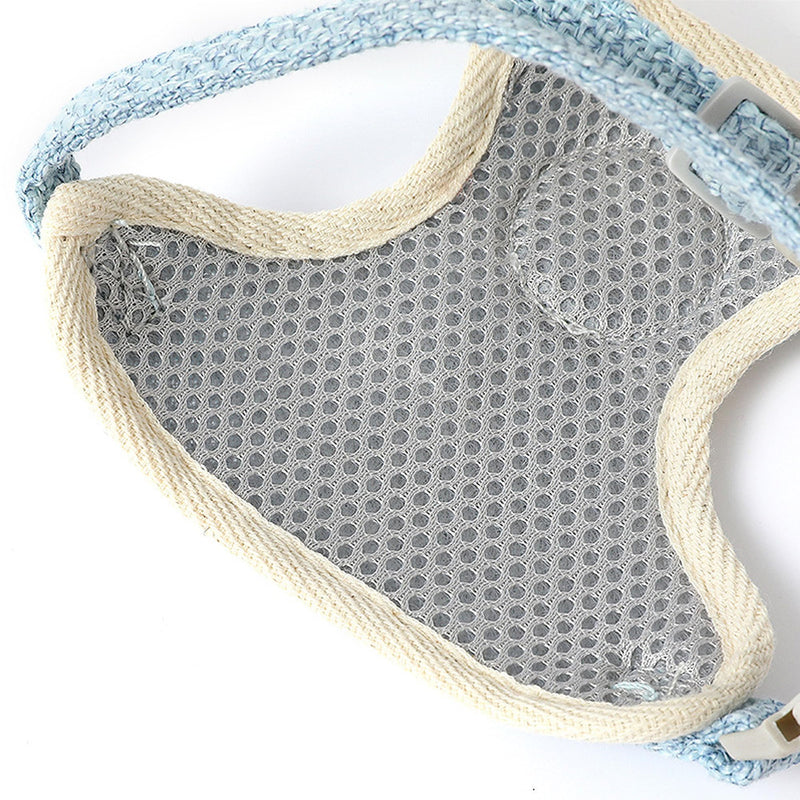 Breathable Rabbit Harness with Leash, Pack of 2 Adjustable Soft Rabbit Harness, Rabbit Harness, Rabbit Harness for Small Animals, Rabbit, Hamster, Cat, Outdoor (Blue, Grey) - PawsPlanet Australia
