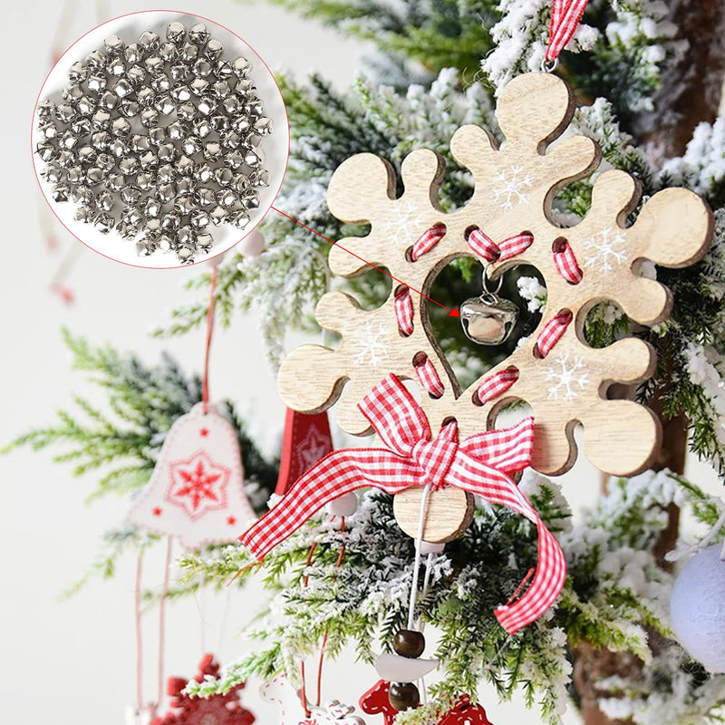 FINDIR 100pcs Small Bells for Crafts Christmas Metal Bells Silver Bells Small Jingle Bells 13mm Bells for Christmas Decoration DIY Crafts - PawsPlanet Australia