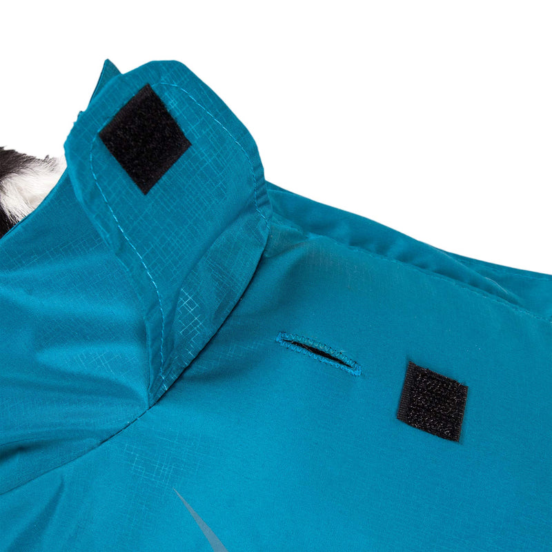 [Australia] - DOGHELIOS 'Blizzard' Full-Bodied Comfort-Fitted Adjustable and 3M Reflective Winter Insulated Pet Dog Coat Jacket w/ Blackshark Technology, Small, Blue 