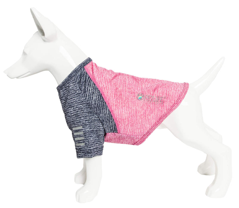 [Australia] - Pet Life Active 'Hybreed' 4-Way Stretch Two-Toned Performance Dog T-Shirt Medium Pink 