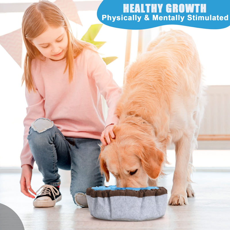Friendly Barkz Adjustable Dog Snuffle Mat, Dog Enrichment Toys Foraging Mat with Pet Training Clicker to Encourage Dogs Foraging Skills and Slow Eating, Stress Relief Dog Puzzle Toys - PawsPlanet Australia
