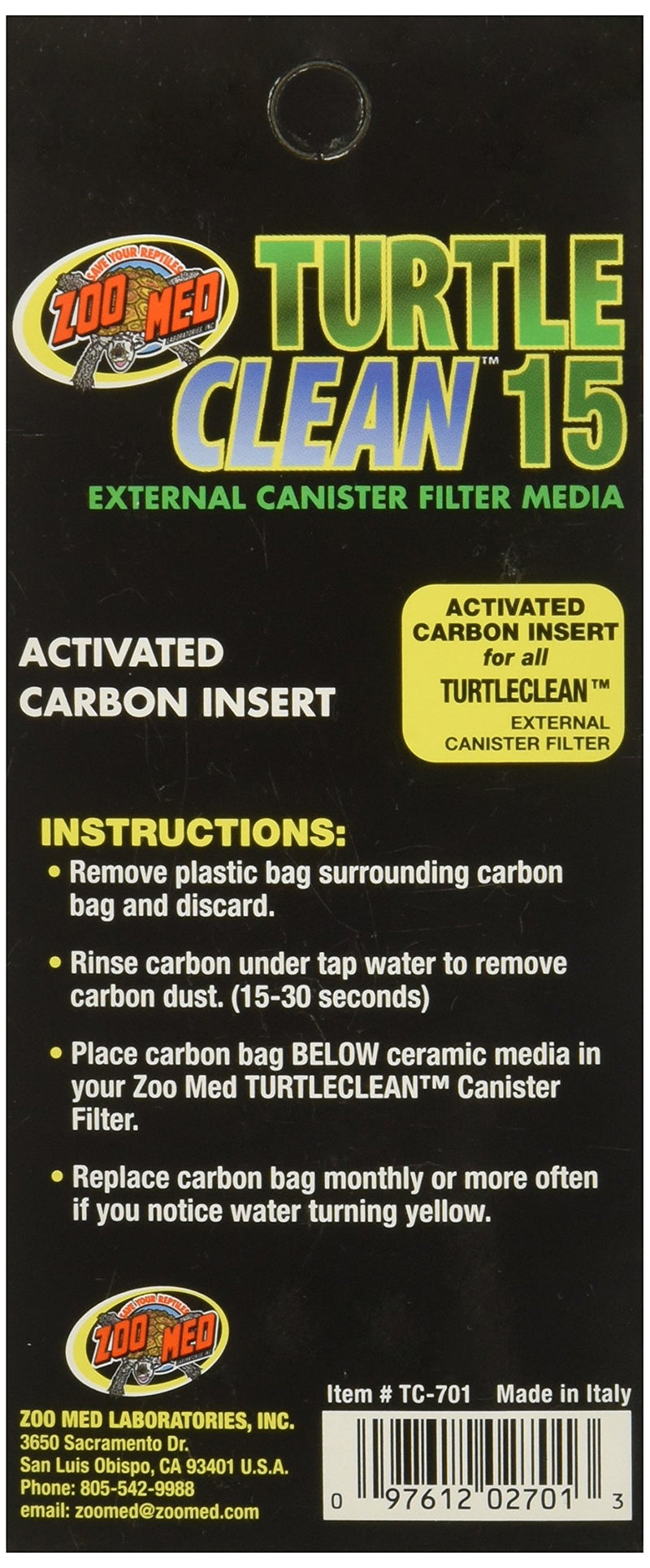 [Australia] - (3 Pack) Zoo Med Turtle Clean 15 Activated Carbon Inserts 