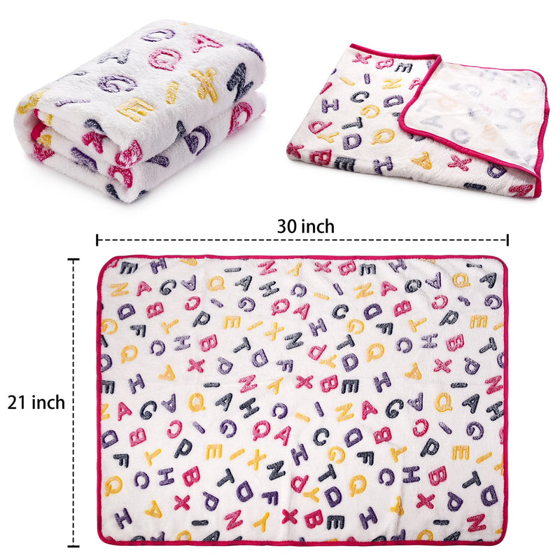 [Australia] - miadore 2 Pieces Soft and Fluffy Pet Blankets, Premium Flannel Fleece Dog Cat Puppy Kitten Blanket for Warm Sleep Mat Bed Cushion Small 30" X 20" 