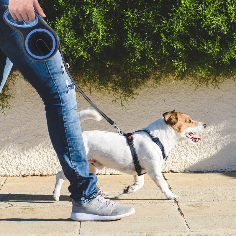 MoYouno 8M Long Retractable Dog Lead, Extendable Dog Lead, 8m, High-End Pet Lead Automatic Extendable Dog Training Lead up to 50kg for Small, Medium and Large Dogs (Blue) Blue - PawsPlanet Australia
