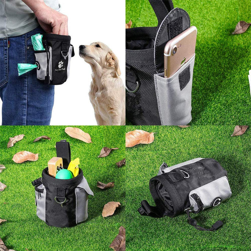 SHINYLYL Dog Treat Pouch,Pet Training Bag,Puppy Walking Pouch for Pet Stuff and Poop Bag Dispenser Easily Carries Treats, Kibbles, Pet Toys - PawsPlanet Australia