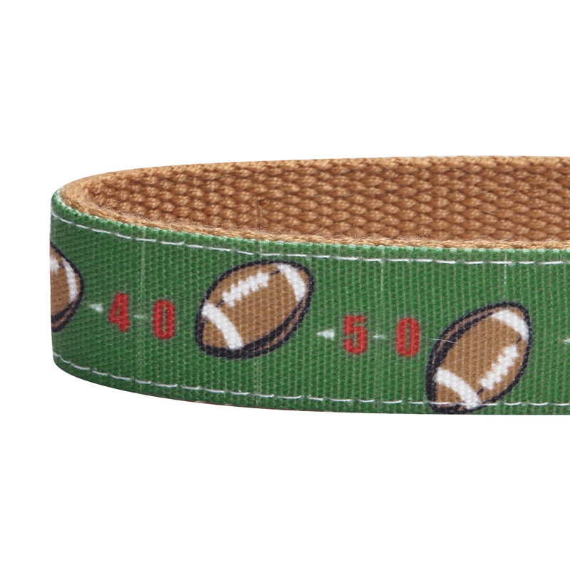 [Australia] - Blueberry Pet 5 Patterns Durable Sports Fan Canvas Dog Collars Collar - (13"-16.5") Neck * 3/4" Wide Sports - Football 
