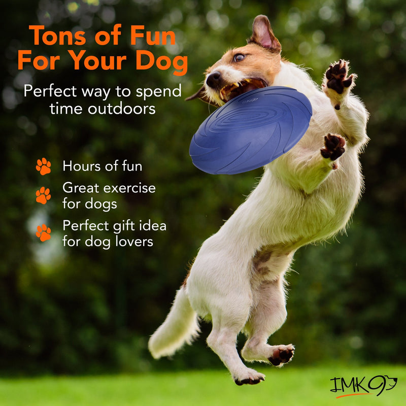 Dog Frisbee Toy - Soft Rubber Disc for Large Dogs - Frizbee for Aggressive Play – Heavy Duty Durable Frisby for Pets – Lightweight, Interactive Flying Toy for Training Fetch, Tug of War, Catch - PawsPlanet Australia