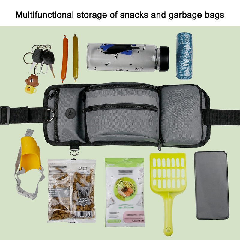 JINMEIXIN Dog Treat Pouch | Dog Training Pouch Bag with Waist Shoulder Strap, Poop Bag Dispenser and Collapsible Bowl | Treat Training Bag for Treats, Kibbles, Pet Toys - PawsPlanet Australia