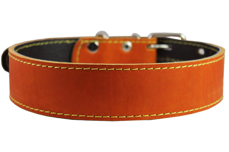[Australia] - Genuine Thick Leather Dog Collar 20"-27" Neck Size, 1.75" Wide, Mastiff, Great Dane 