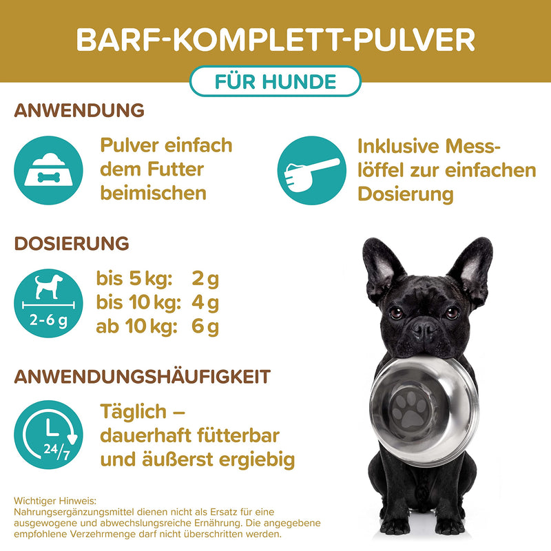 Natureflow Barf Supplement Dog - 1kg Natural Barf Powder Made in Germany as a high-quality all-round supply - Provides valuable minerals for dogs - Promotes vitality when barfing for dogs 1 KG - PawsPlanet Australia