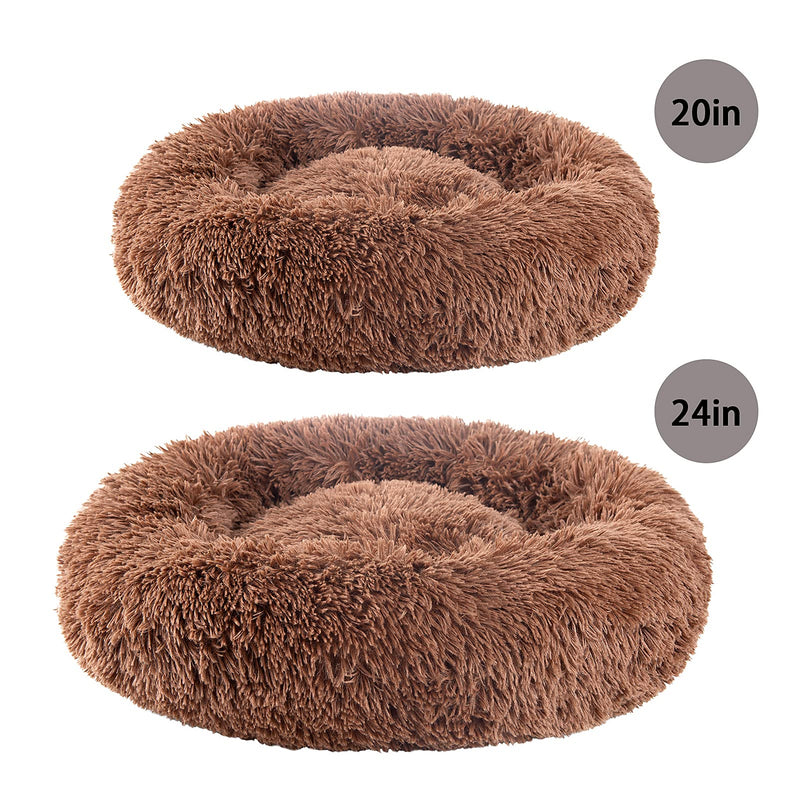 HN HAIINAA 20" Dog Bed Memory Foam,Puppy Beds for Small Dogs Washable,Dog Beds for Small Medium Dogs & Cats / Most Durable Dog Couch Bed Cover 20" Brown - PawsPlanet Australia