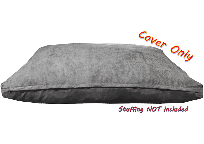 [Australia] - Dogbed4less Suede Duvet Pet Bed Cover for Small Medium to Large Jumbo Dog Bed in Gray Color - 7 Sizes - Replacement Cover only 37X27X4 Inches Medium Large 