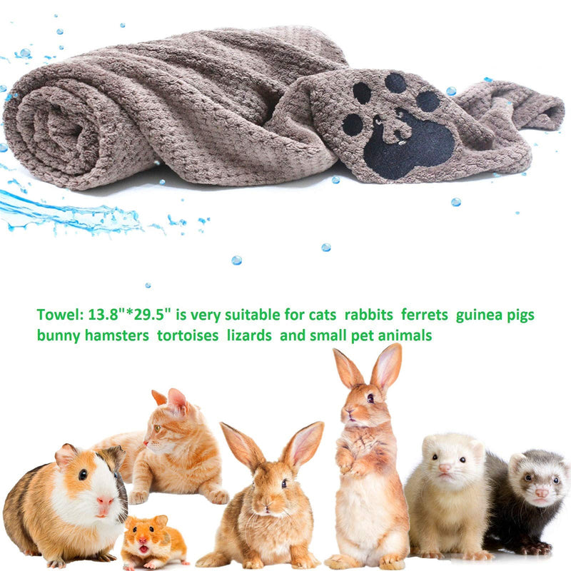 [Australia] - NLUJGYAV Dog Towel Microfiber Large Small Super Absorbent Shammy Fast Dry Bath Towel Wimming Beach Dogs Cat Travels Plush Soft Towel Machine Washable 13.8"*29.5" 