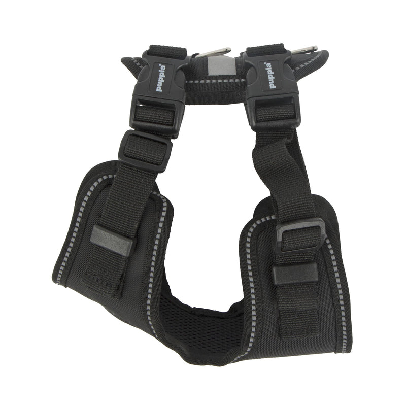 [Australia] - Puppia PLRA-HF9323 Black Trek Safety Harness F Pet-Vest-Harnesses Large 